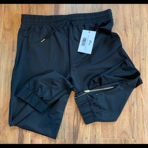 Zyia Black Everywhere Zipper Joggers -BRAND NEW